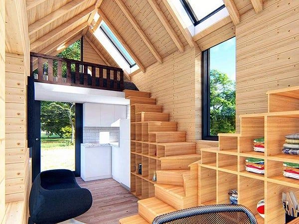 Smart small wooden home design featuring space-saving layouts, multifunctional interiors, and efficient custom storage solutions